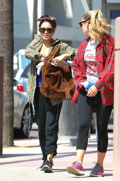 Vanessa Hudgens' Casual Stroll in Los Angeles: A Day of Friendship
